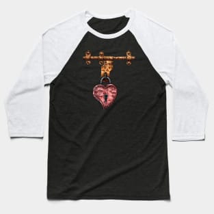 Padlock Heart, Love Baseball T-Shirt